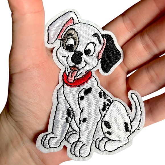 Dalmatian Dog White Spotted Puppy Disney Inspired 101 Dalmatians Iron-On Patch - Picture 1 of 4